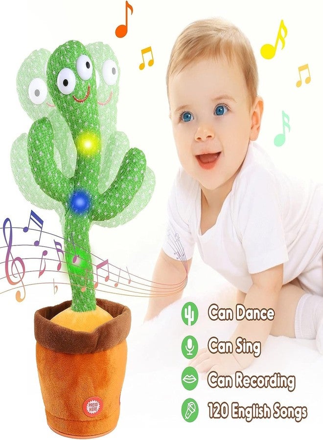 TECH LOGO ELECTRONICS Dancing Cactus Talking Toy, Musical Puppet, Wriggle & Singing Recording Toy Repeat What You Say,Voice Repeat Speaking Toy,Talking Toys for Kids, Girls, Boys - Image 2